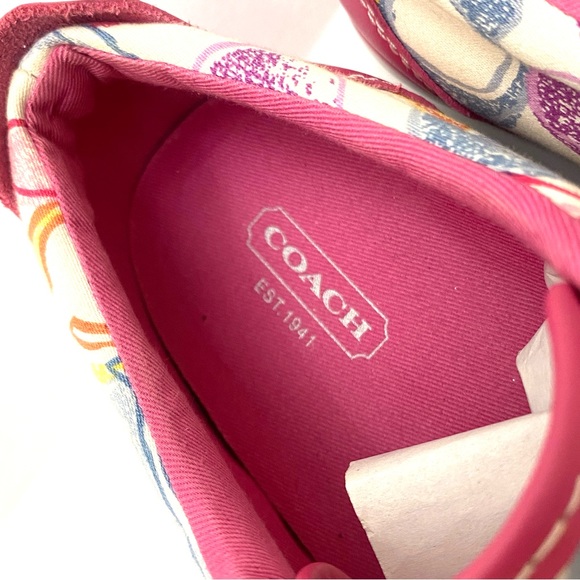 Coach Women's Multi-Color Barrett Poppy Lace-Up Sneaker (Q675) - Picture 13 of 15